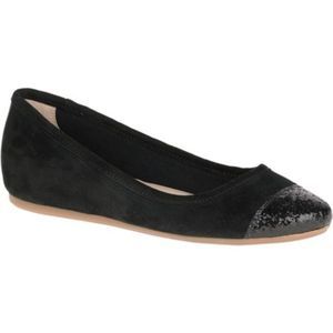 Hush Puppies Women's Happee Heather Flat, Black
